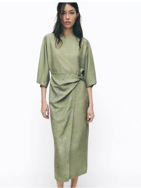 Zara | Dresses | Zara Cut Out Buckled Halter Dress | Poshmark